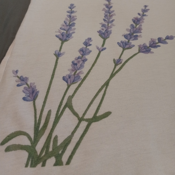 Womens White Shirts with Lavender Logo - Picture 2 of 3